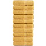 vidaXL Premium brisače 10 kosi zlata 70x140 cm 600 g/m2 100 % bombaž Cene