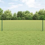 vidaXL Varjena žična ograja s 11 U stebrički Zelena 0.5x25 m Jeklo Cene
