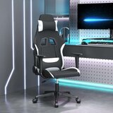  Igraća stolica od tkanine crna i Bijela - Crno-bijelo 1 Bez naslona za noge | shoptok.hr