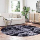  Čupavi tepih s visokim vlaknima NAVARRA tamnosiva 200x200 cm | shoptok.hr