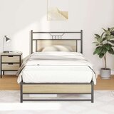 vidaXL Posteljni okvir brez vzmetnice hrast 100x190 cm inženirski les | Shoptok.si