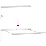 Tenda na uvlačenje antracit i bijela 3x2,5 m tkanina i aluminij | shoptok.hr