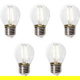 LUEDD Komplet 5 E27 zatemnitvenih LED žarnic P45 prozorno steklo 3W 250 lm 3000K u