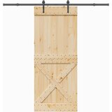 vidaXL Klizna vrata s priborom za montažu 95 x 210 cm masivna borovina | shoptok.hr