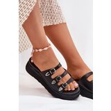 Boto Women Platform Slippers With Straps Black Nimiotte | Shoptok.si
