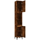  Kopalniška omarica dimljeni hrast 30x30x190 cm inženirski les | Shoptok.si