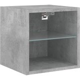 TV ormarić s LED svjetlima siva boja betona 30 x 28,5 x 30 cm | Eponuda.com