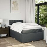 vidaXL Box spring postelja z vzmetnico temno siva 120x190 cm blago | Shoptok.si