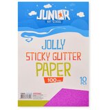 Junior jolly Sticky Glitter Paper, papir samolepljivi, A4, 100mik, 10K, odaberite Roze Cene