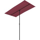  Vrtni suncobran s aluminijskom šipkom 180 x 110 cm bordo | shoptok.hr