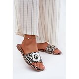 Boto Flat Ladies Sandals With Decorative Buckle Zebra Clariola | Shoptok.si