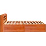 vidaXL Okvir kreveta s uzglavljem voštano smeđi 150x200 cm od borovine | shoptok.hr