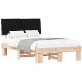  Krevetni okvir s tapiciranim uzglavljem Crna 120 x 190 cm | shoptok.hr