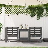  Vrtne stolice 2 kom sive 61,5 x 53 x 71 cm od masivne borovine | shoptok.hr