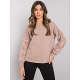 RUE PARIS Blouse-RV-BZ-7342.03-dark beige Cene