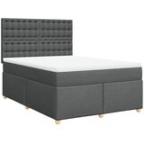Maison Chic Box spring postelja - Vzmetna postelja z vzmetnico temno siva 160x200 cm blago SL5395, (21905368) | Shoptok.si