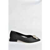 Fox Shoes Black Fabric Daily Women's Low Heeled Shoes | shoptok.hr