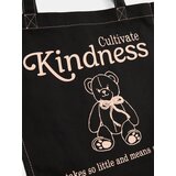 Sinsay Pamučna shopper torba s motivom medvjeda i natpisom | shoptok.hr