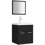 Furnova Komplet kopalniškega pohištva črne barve iverna plošča, (21945367) | Shoptok.si