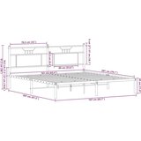 vidaXL Posteljni okvir brez vzmetnice hrast 160x200 cm inženirski les | Shoptok.si