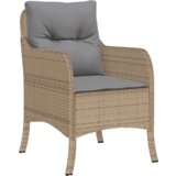  Set od 5 vrtnih blagovaonskih stolica s jastučićima bež poli ratan | shoptok.hr