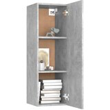 TV ormarić boja betona 30,5 x 30 x 90 cm od konstruiranog drva | shoptok.hr