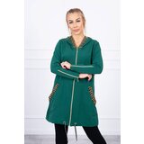 Kesi Sweatshirt with decorative belt green | Shoptok.si