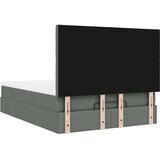 vidaXL Otomanski posteljni okvir z vzmetnico siv 140x190 cm blago | Shoptok.si