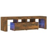 Maison Chic TV omarica - TV stojalo - Televizijska omarica z LED lučkami dimljeni hrast 140x36,5x40 cm, (21700919) Cene