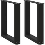  Noge za klub stolić U-oblik 2 kom Crne 28 x (42-43) cm Čelik | shoptok.hr