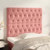 The Living Store Posteljno vzglavje 2 kosa roza 90x7x78/88 cm žamet - Vzglavje, (21659889) | Shoptok.si