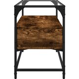TV ormarić sa staklenom površinom boja hrasta 80x35x51cm drveni | shoptok.hr