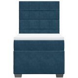 Box spring krevet s madracem plavi 90x190 cm baršunasti | shoptok.hr