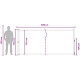  Retraktabilna bočna tende Sivosmeđa 500 x 160 cm Poliester | shoptok.hr