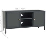vidaXL TV omarica antracitna 105x35x52 cm jeklo in steklo | Shoptok.si