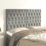  Uzglavlje svijetlosivo 160x7x118/128 cm baršunasto | shoptok.hr
