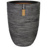 Capi Vaza Nature Rib elegantna nizka 46x58 cm antracitna Cene