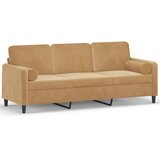 Maison Chic kavč - Sofa - Kanape trosed z okrasnimi blazinami rjav 180 cm žamet, (21727927) | Shoptok.si