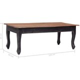  Stolić za kavu crni 120 x 60 x 45 cm masivno drvo mahagonija - Crna i smeđa 1 | shoptok.hr