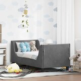  Okvir kreveta za malu djecu s naslonom Tamnosiva 70 x 140 cm | Shoptok.si