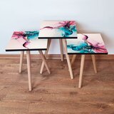 Hanah home 3Shp102 - pink pinkwhitebluebeige nesting table (3 pieces) | ePonuda.com