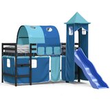  The Living Store Otroški pograd s stolpom moder 90x200 cm trdna borovina - Otroški Pograd, (21448718) | Shoptok.si