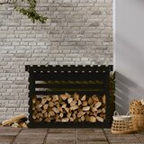  Stalak za drva za ogrjev crni 108 x 73 x 79 od masivne borovine | Eponuda.ba