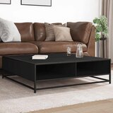  Stol za kavu crni 100x100x30 cm Konstruirano drvo i metal | shoptok.hr