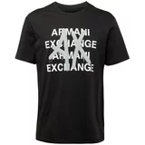 Armani Exchange Majica siva / crna / bijela