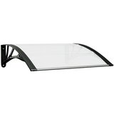 Maison Chic Nadstrešek - Senčniki za vrata črn in prozoren 80x75 cm polikarbonat, (22039897) | Shoptok.si