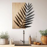 Wallxpert Hoja de Arte -1 - Natural, Black NaturalBlack Decorative Wooden Wall Accessory | Eponuda.com