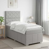  Boxspring krevet s madracem Svjetlosiva 90 x 200 cm Tkanina | shoptok.hr