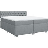  Krevet s oprugama i madracem svjetlosivi 200 x 200cm od tkanine | shoptok.hr