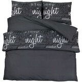  Set posteljine za poplun crna 225x220 cm pamučni | shoptok.hr